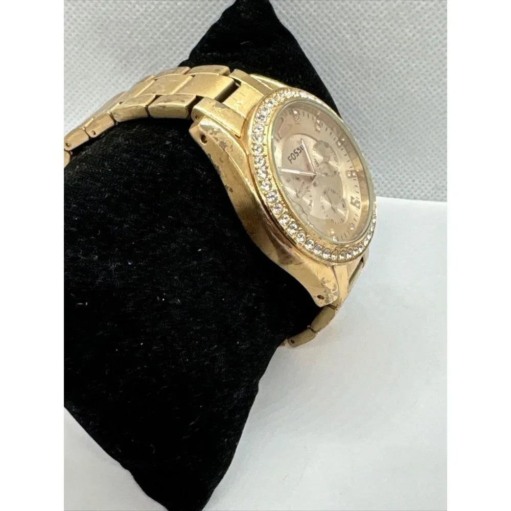 Fossil Riley ES2811 Women's Rose Gold-Tone Analog Dial Quartz Wrist Watch JNA333